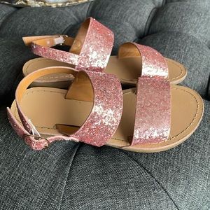 Nicole miller girls glitter sandals - size 10